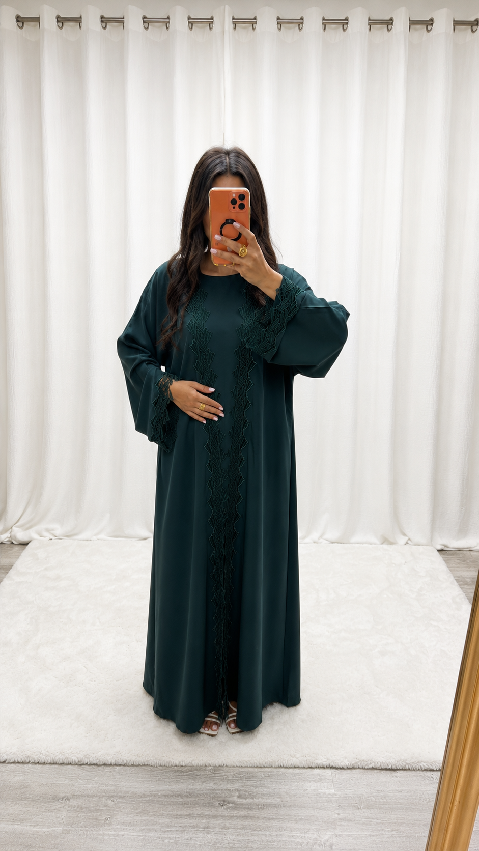 Kimono Aljada 3 Pièces Vert Émeraude Nidah Coréen Premium