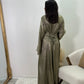 Robe Longue Kaki Or Alya