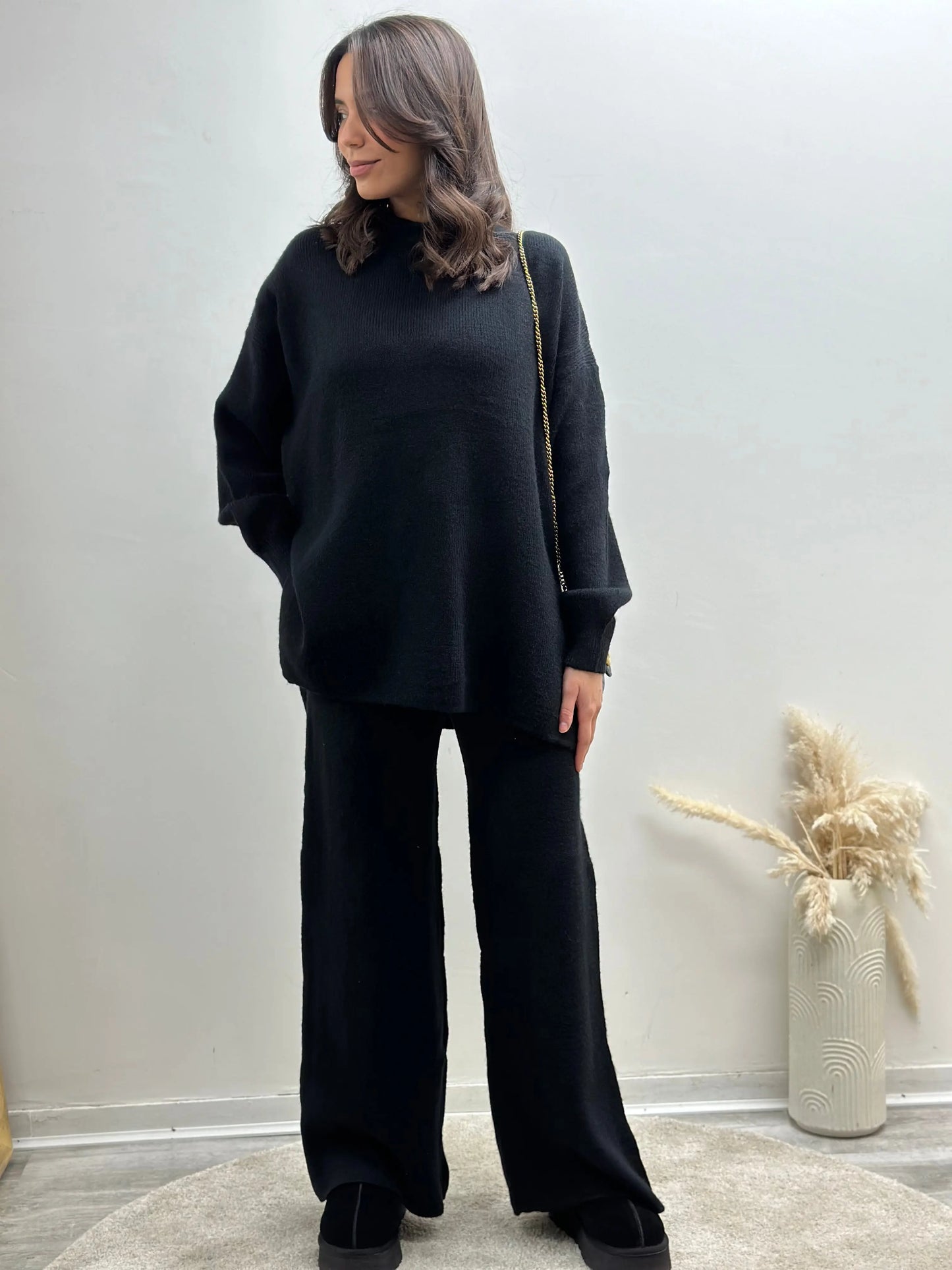 Ensemble Pull Pantalon Côtelé Laine Brendy Miss Chadou