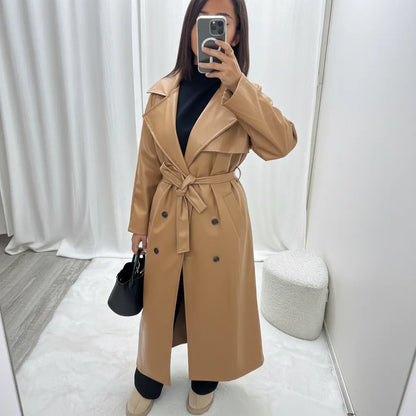 Trench Long Simili Cuir Oversize Selna MissChadou