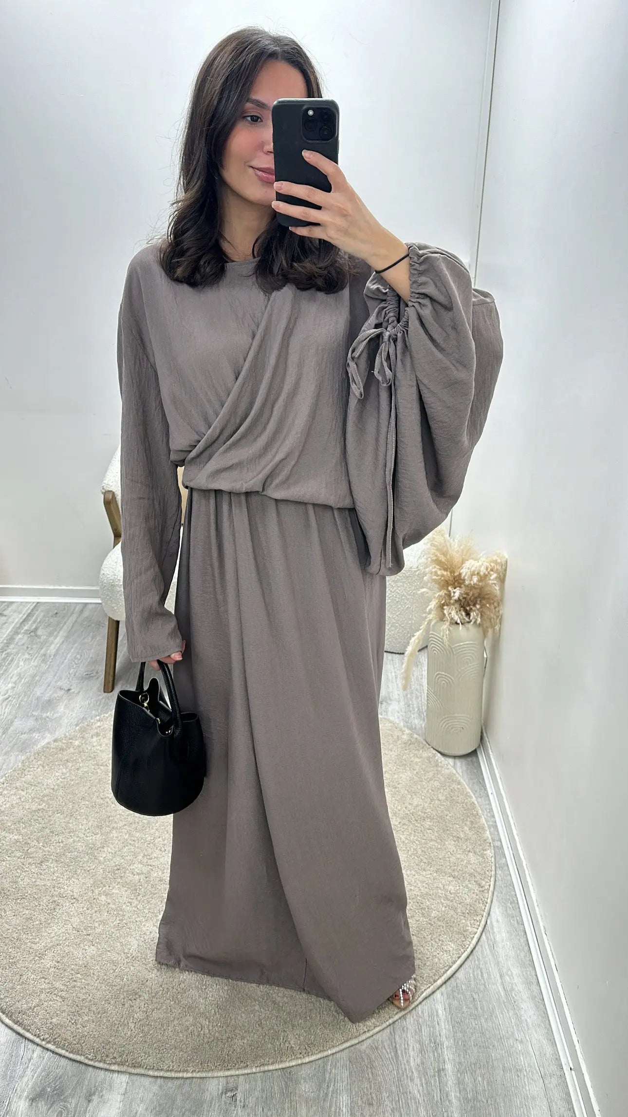 Robe Fluide Lana Taupe Miss Chadou