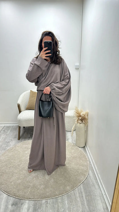 Robe Fluide Lana Taupe Miss Chadou