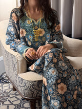 Blue Vintage Makhaweer – Premium Cotton