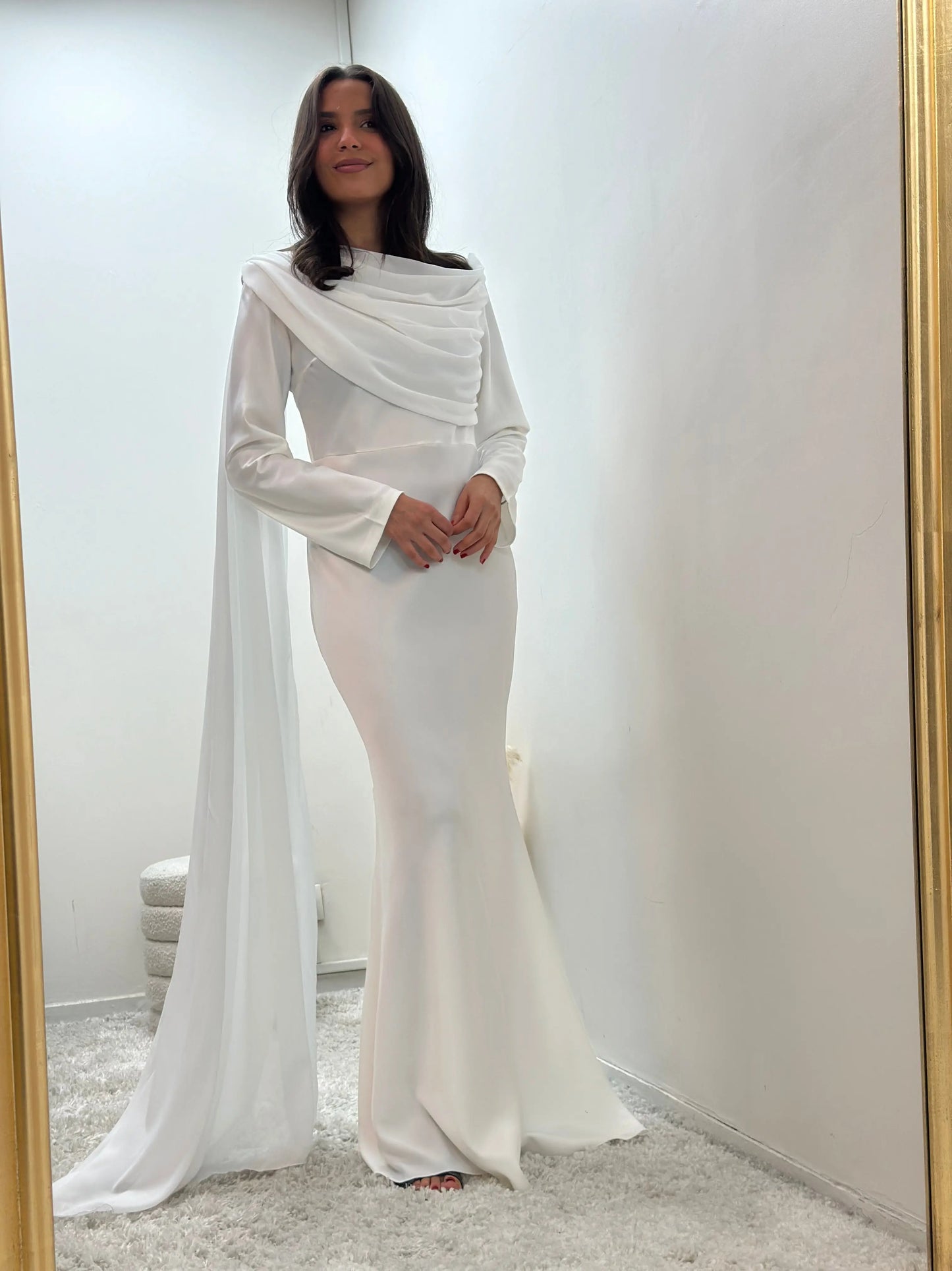 Robe Soirée en Satin à Cape Esmeralda