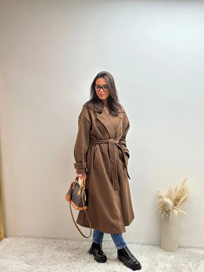 Manteau Oversize Jinna Marron