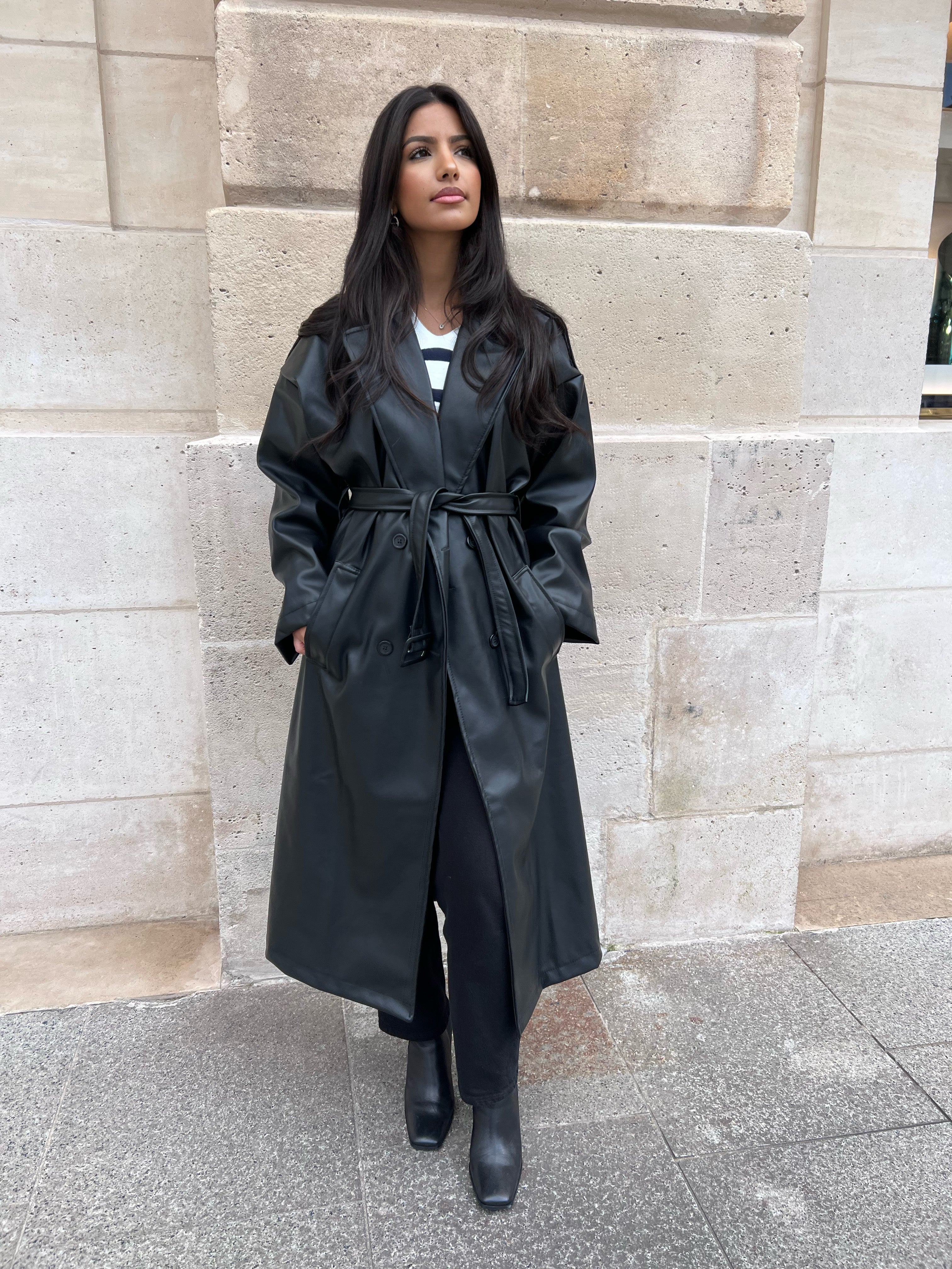 Trench discount faux cuir