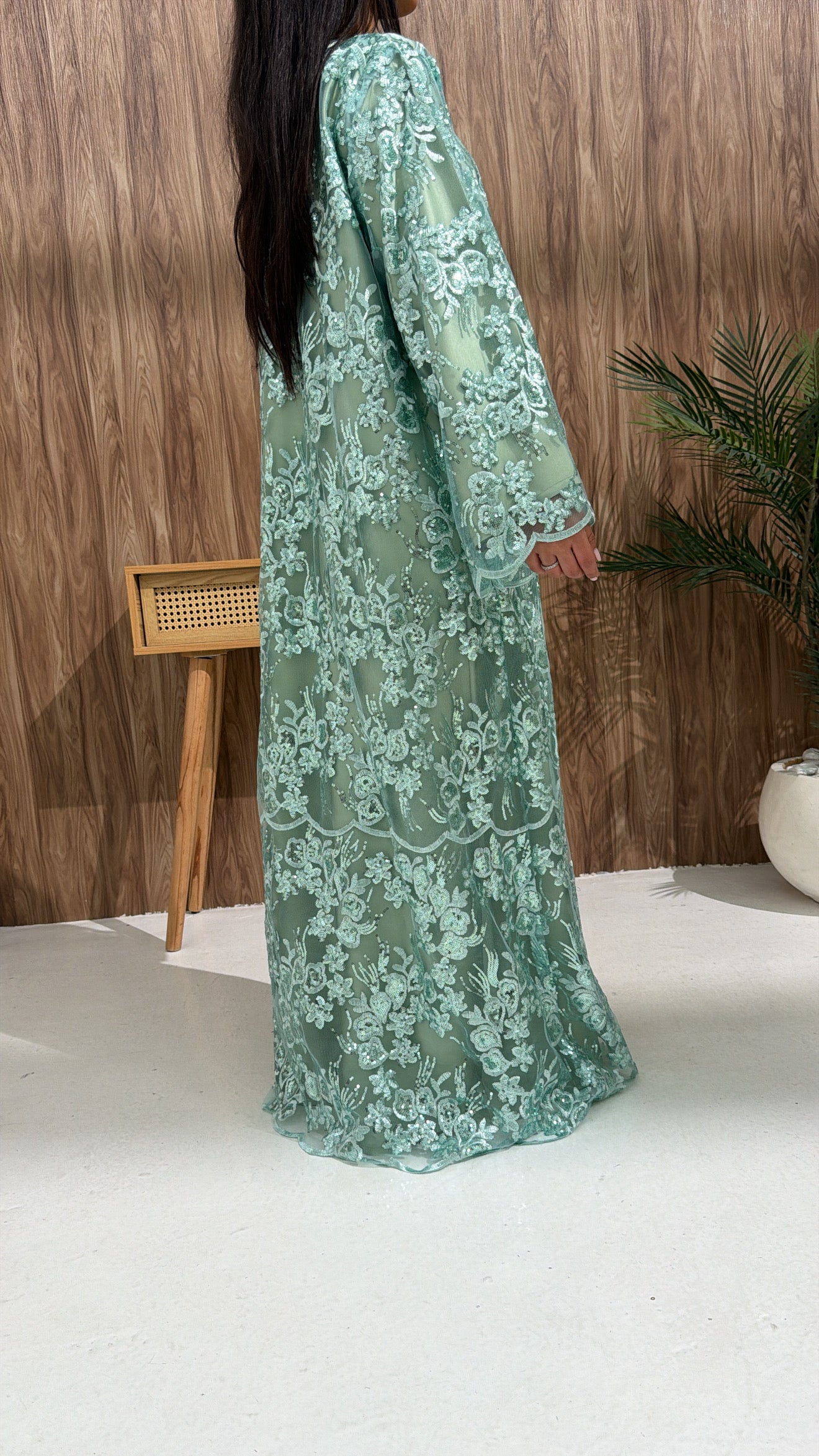 Kimono en organza fleuri Chadou