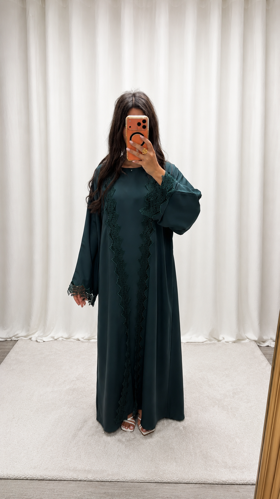 Kimono Aljada 3 Pièces Vert Émeraude Nidah Coréen Premium