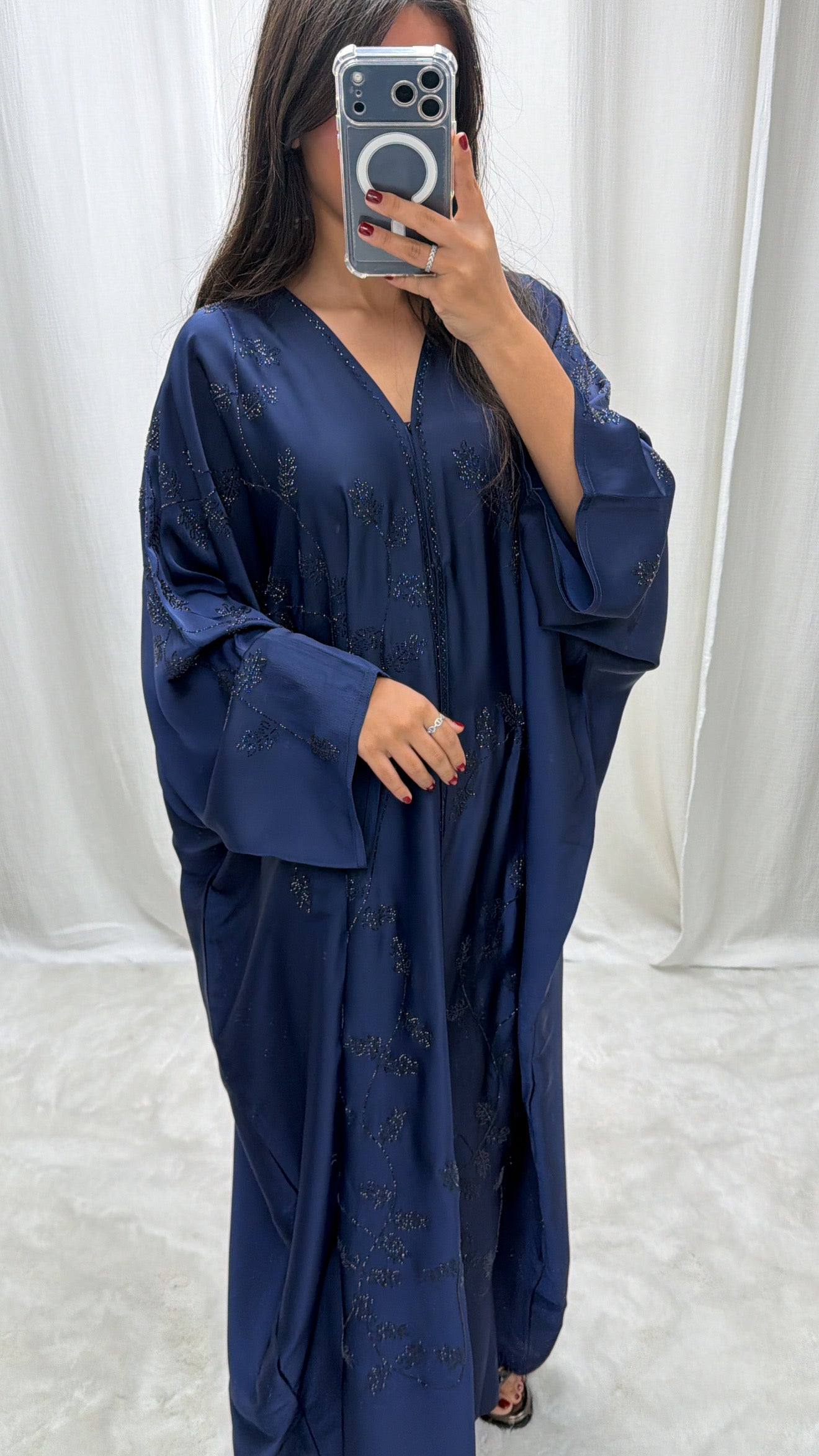 Abaya Butterfly Bleu Marine –