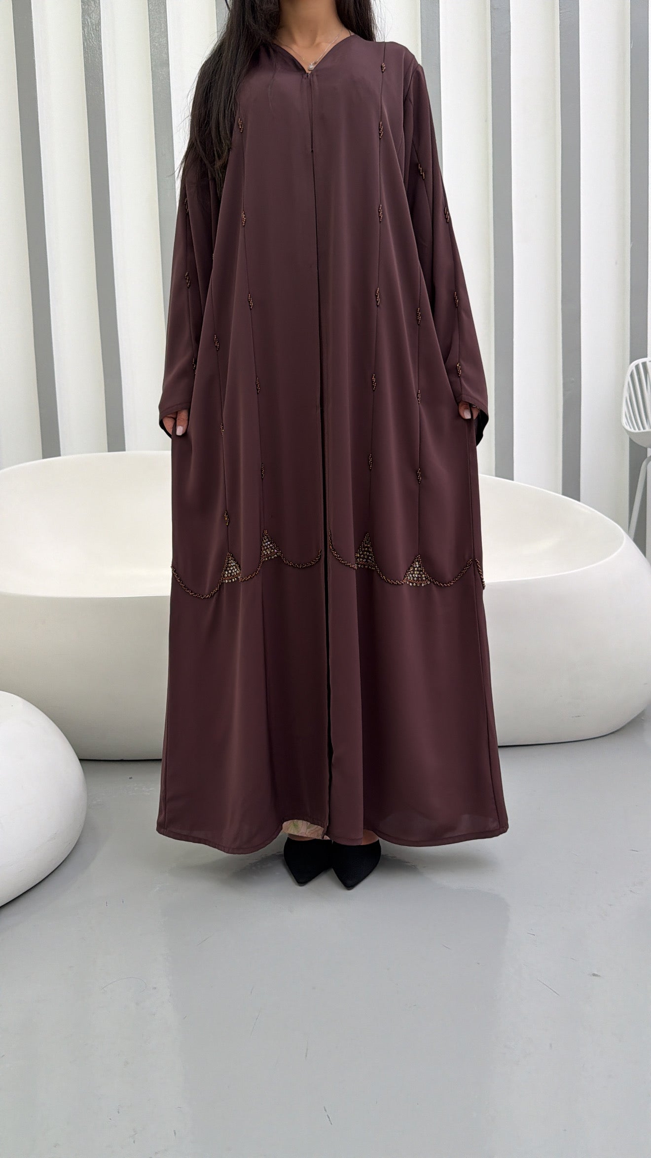 Abaya Dubai Al Jafiliya Marron