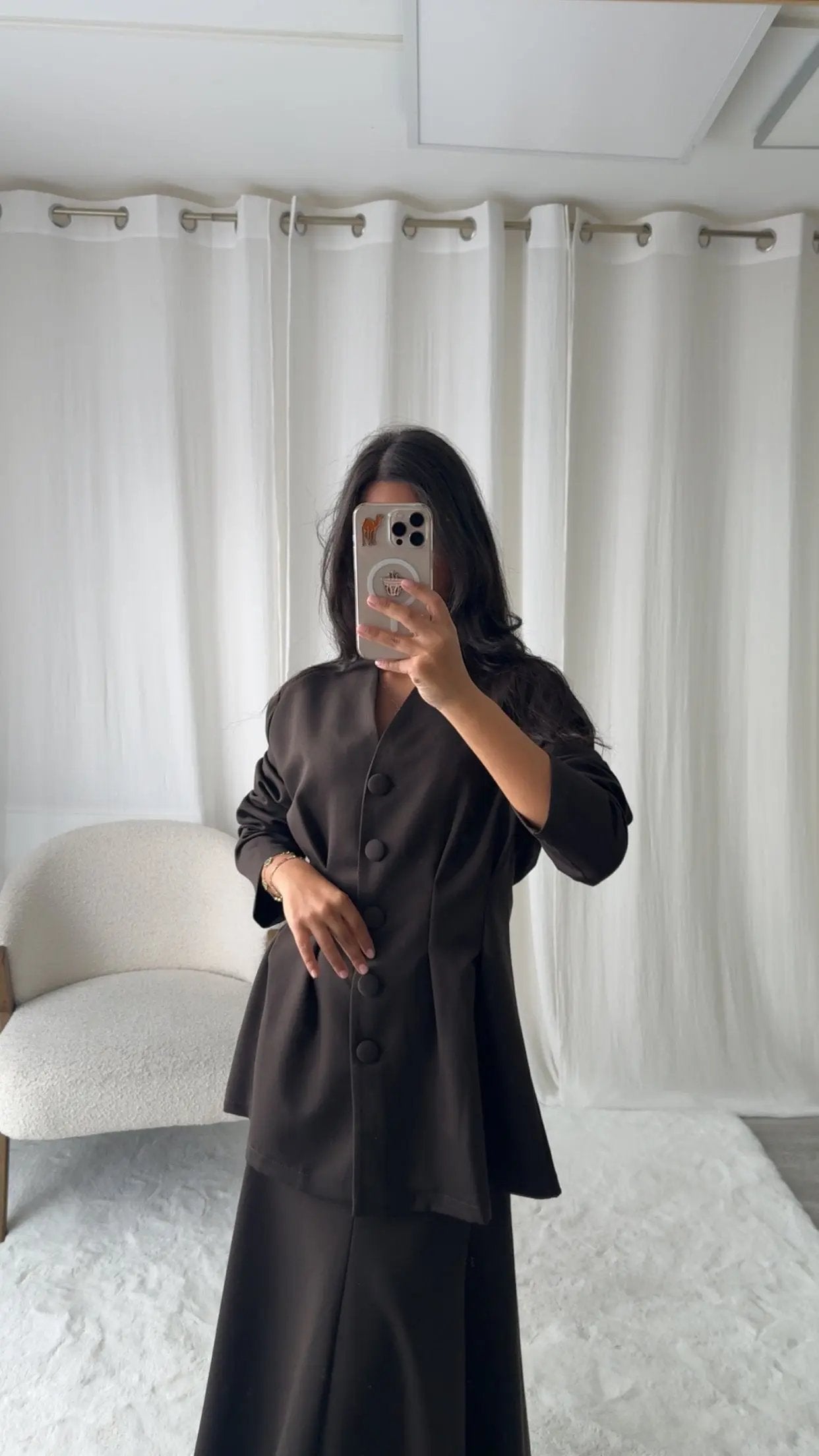 Ensemble Jupe Veste – Chocolat Élégance MissChadou