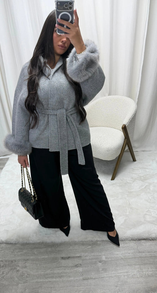 Manteau Laine & Alpaga – Fourrure Amovible MissChadou