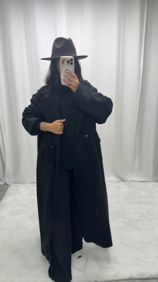 Manteau long oversize en laine mélangée Josa MissChadou