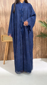 Reema Royal Blue 3-Piece Kimono – Premium Korean Nidah