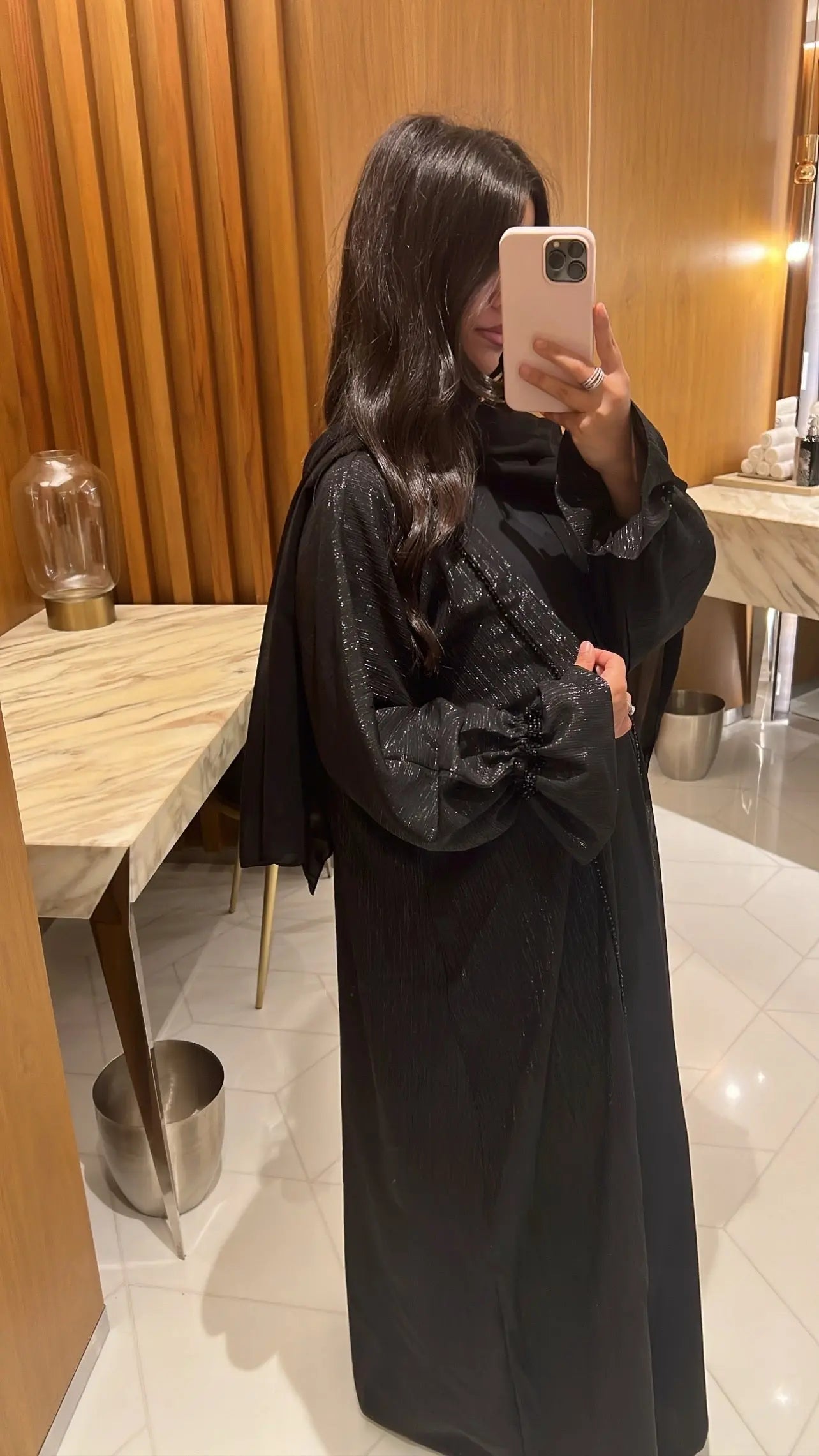 Kimono 3 pièces Dubaï en organza perlé MissChadou