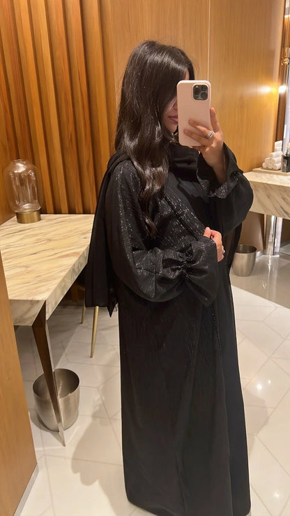 Kimono 3 pièces Dubaï en organza perlé MissChadou