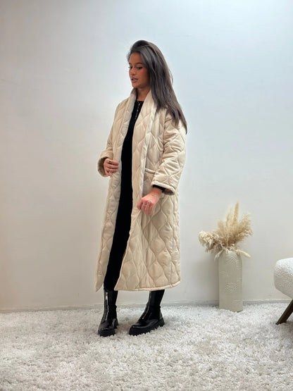 Manteau Long Oversize Matelassé Sira