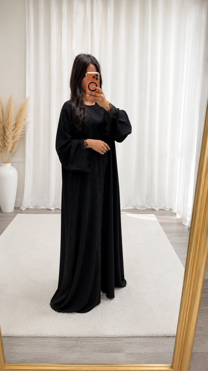 Kimono Al Barsha 3 Pièces Black Nidah Coréen Premium