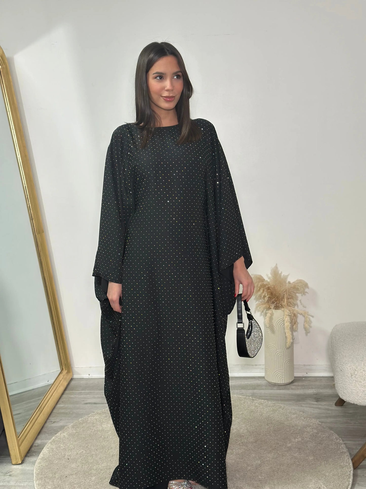 Abaya à Strass Manches Chauves-Souris Lea Miss Chadou