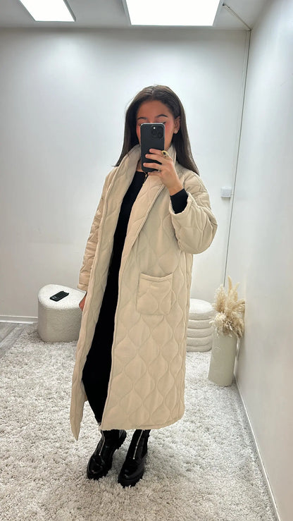 Manteau Long Oversize Matelassé Sira