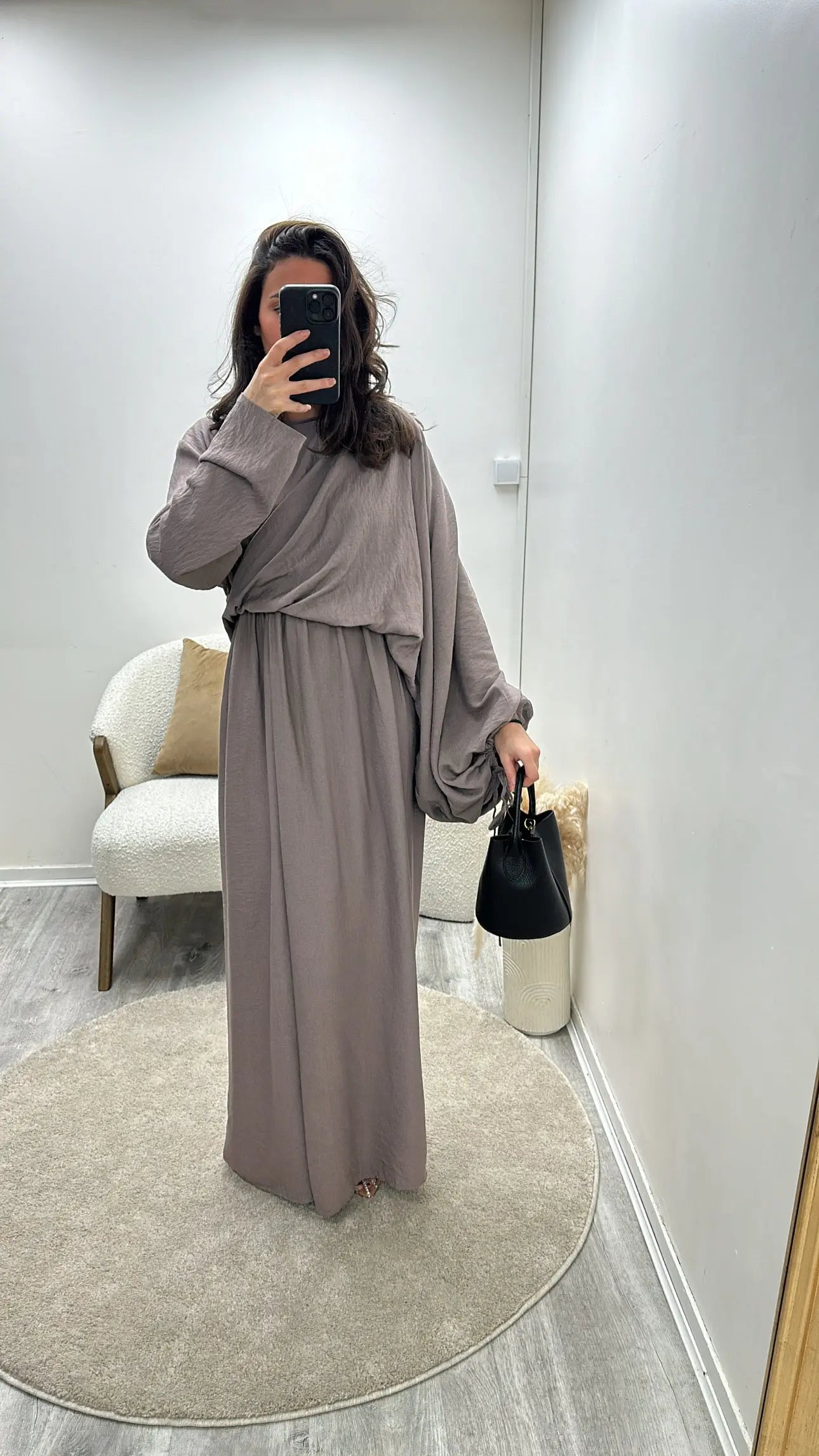 Robe Fluide Lana Taupe Miss Chadou