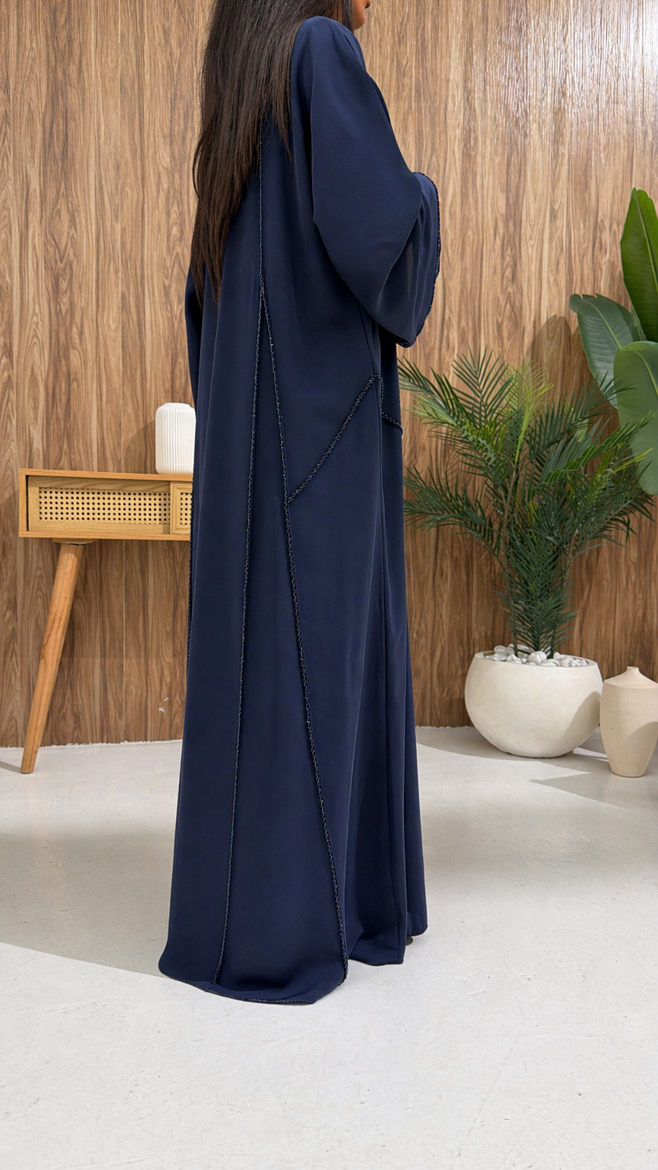 Dubai Nakheel Navy Blue Abaya