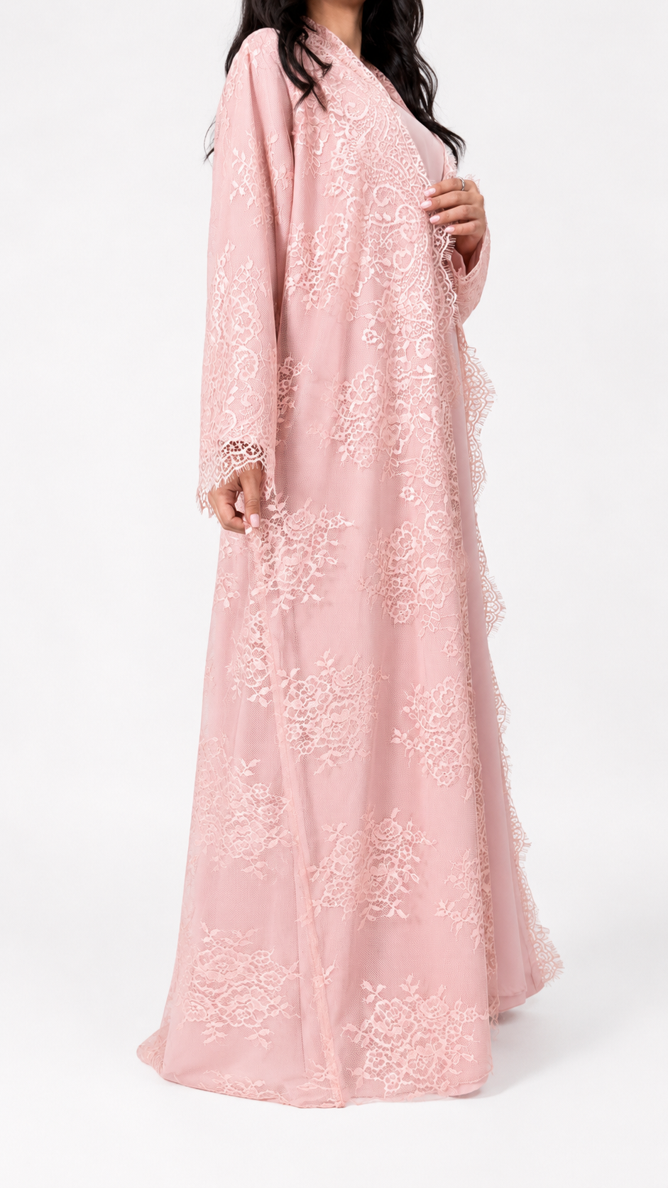 Kimono Reema Rose Poudré – Nidah Coréen Premium