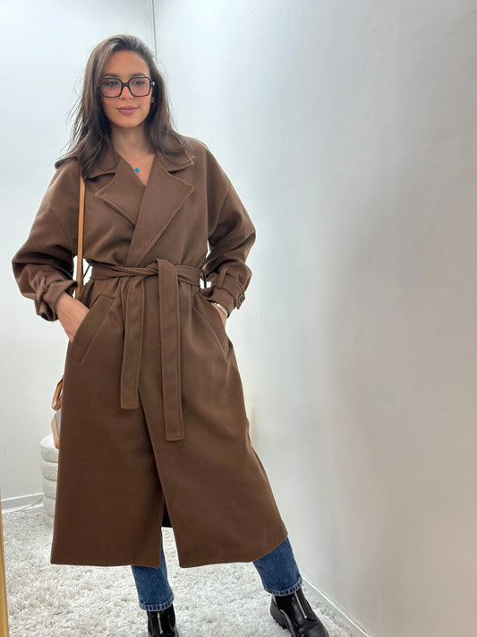 Manteau Oversize Jinna Marron