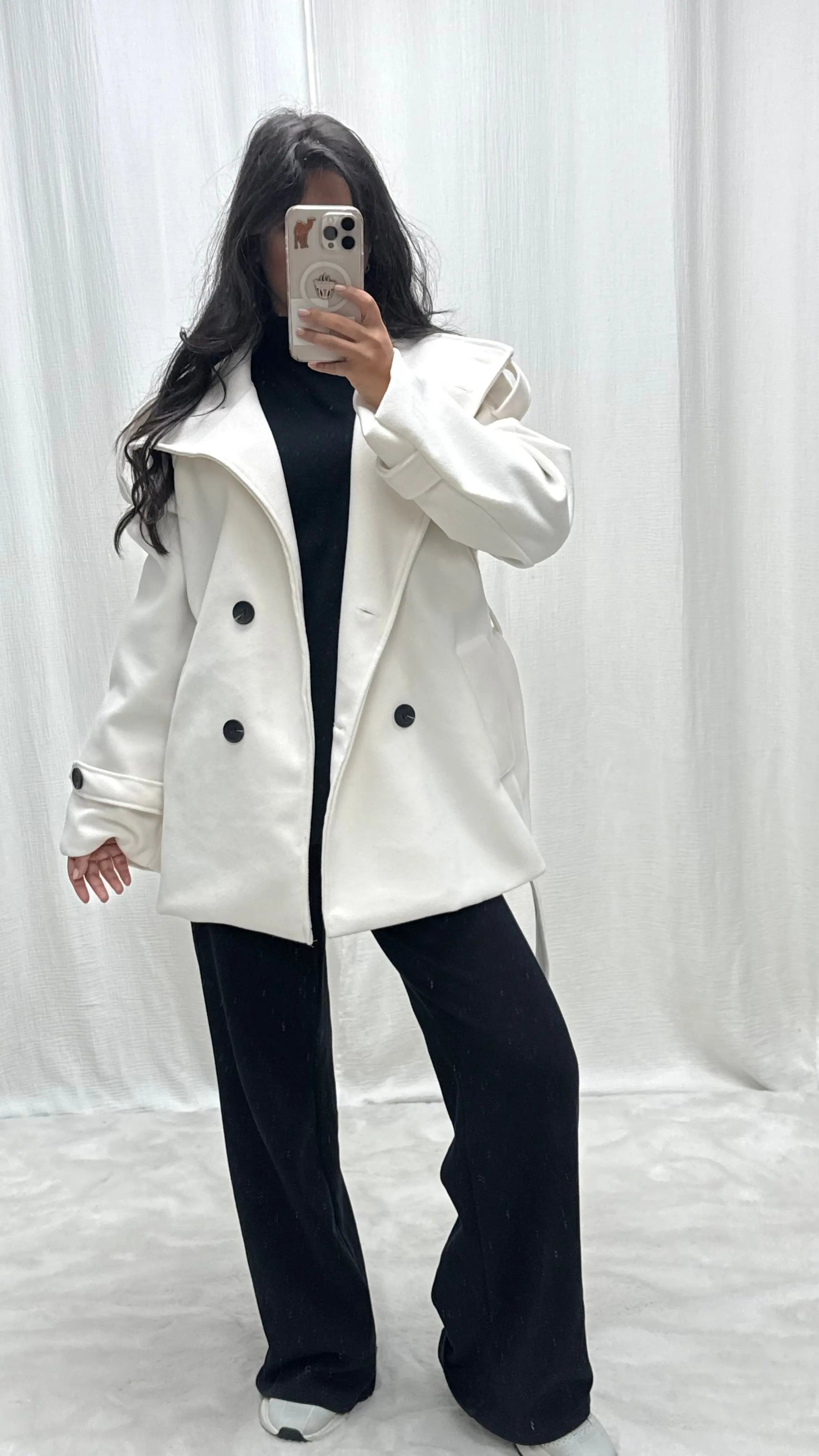 Trench court oversize à ceinture MissChadou