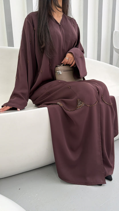 Abaya Dubai Al Jafiliya Marron