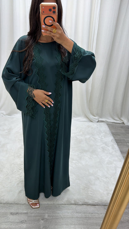 Kimono Aljada 3 Pièces Vert Émeraude Nidah Coréen Premium