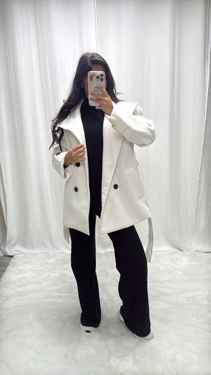 Trench court oversize à ceinture MissChadou