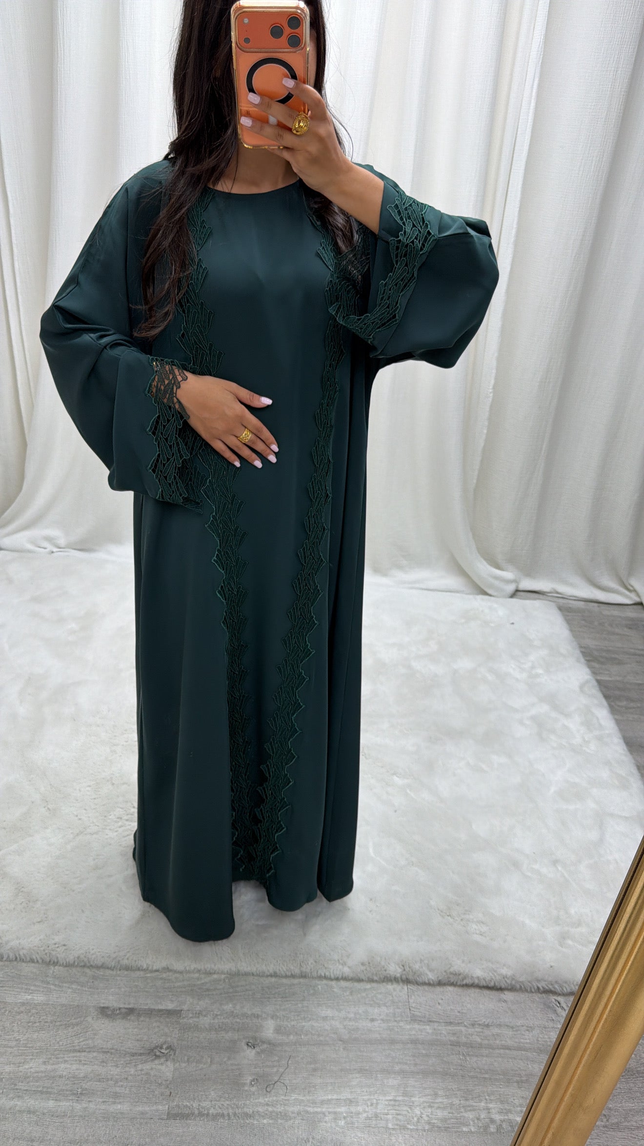 Kimono Aljada 3 Pièces Vert Émeraude Nidah Coréen Premium