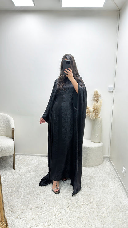 Abaya Noire À Manches Chauves-Souris Oran