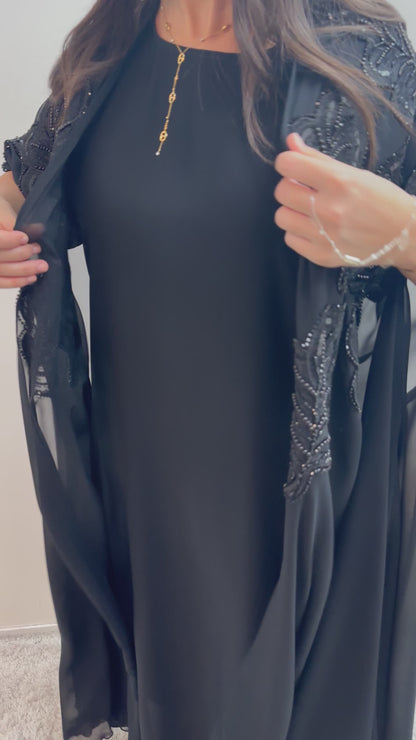 Abaya 3 Pièces Dubai à Cape Butterfly Baya